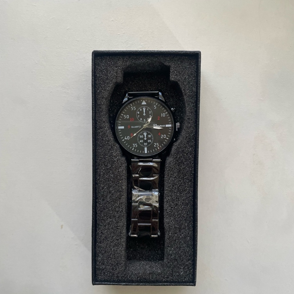 Sporty Black Men's Quartz Watch FREE SHIP